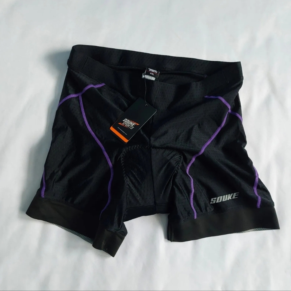 Souke Sports  Womens  Padded Cycling Shorts Activewear Stretch Size XXL‎